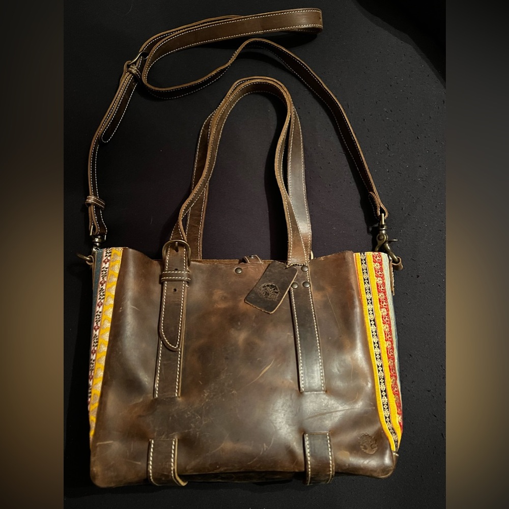 Oak River Mini Chocolate Market Tote - Picture 2 of 6